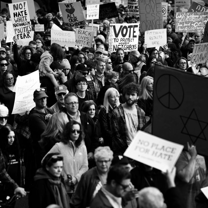 Protesters in Pittsburgh.