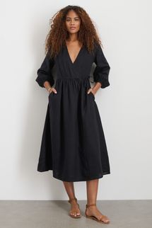 Alex Mill Lauren Wrap Dress in Linen