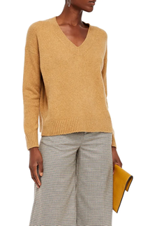 Vince Brushed Cotton-Blend Sweater