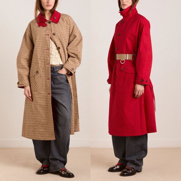 Damson Madder Anja Reversible Shower-Proof Trench