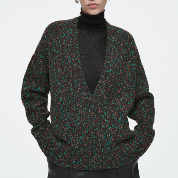 COS Oversize Chunky Flecked Wool Sweater