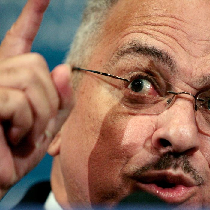WASHINGTON - APRIL 28: Rev. Jeremiah Wright, former pastor of the Trinity United Church of Christ in Chicago, Illinois, addresses the National Press Club April 28, 2008 in Washington, DC. Wright was Democratic presidential hopeful Sen. Barack Obama's pastor for many years and he recently came under scrutiny when excerpts of one of his sermons showed him saying, 