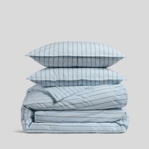 Parachute for Target Full/Queen Casual Organic Cotton Wide Stripe Duvet Cover Set Yacht Stripe