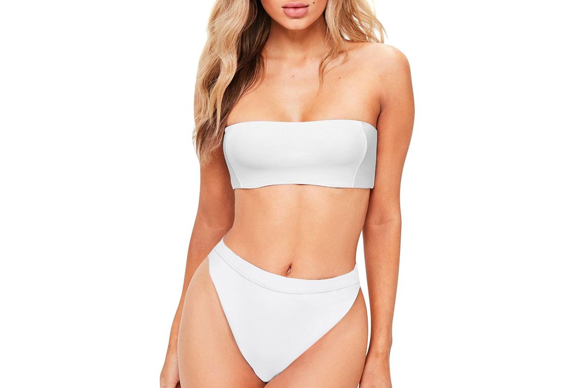 bandeau bikini high waist