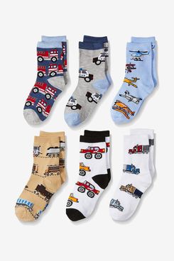 Jefferies Socks Pattern Crew Socks 6 Pack