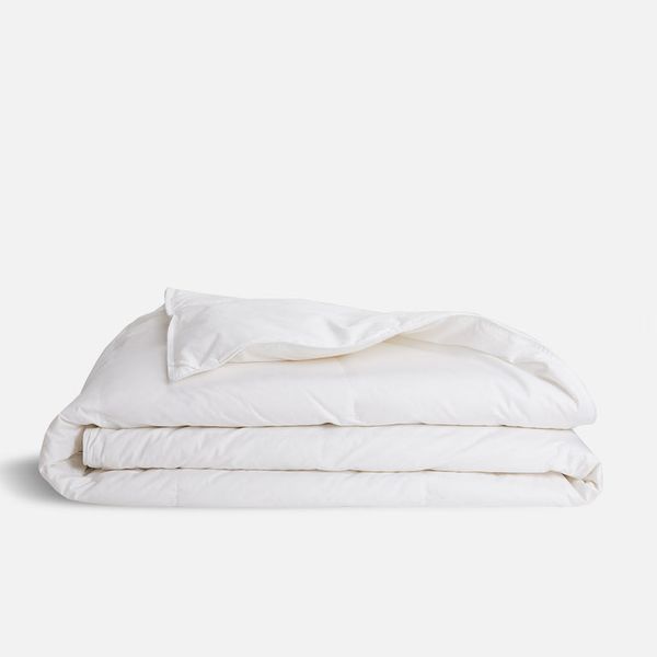 white brooklinen down alternative comforter 