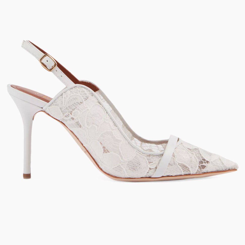 Malone Souliers  Marion 85MM Lace Slingbacks