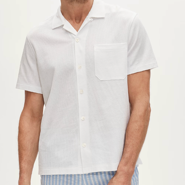 J.Crew Waffle-Knit Camp-Collar Shirt