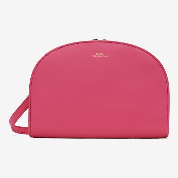 A.P.C. Pink Demi-Lune Clutch