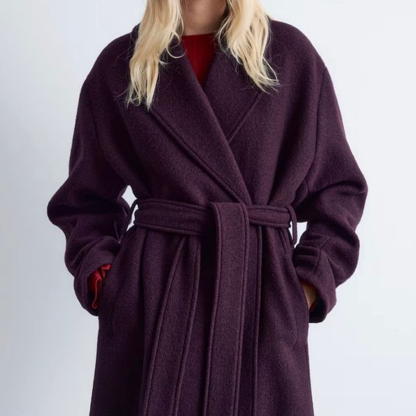 & Other Stories Voluminous Belted Wool Coat