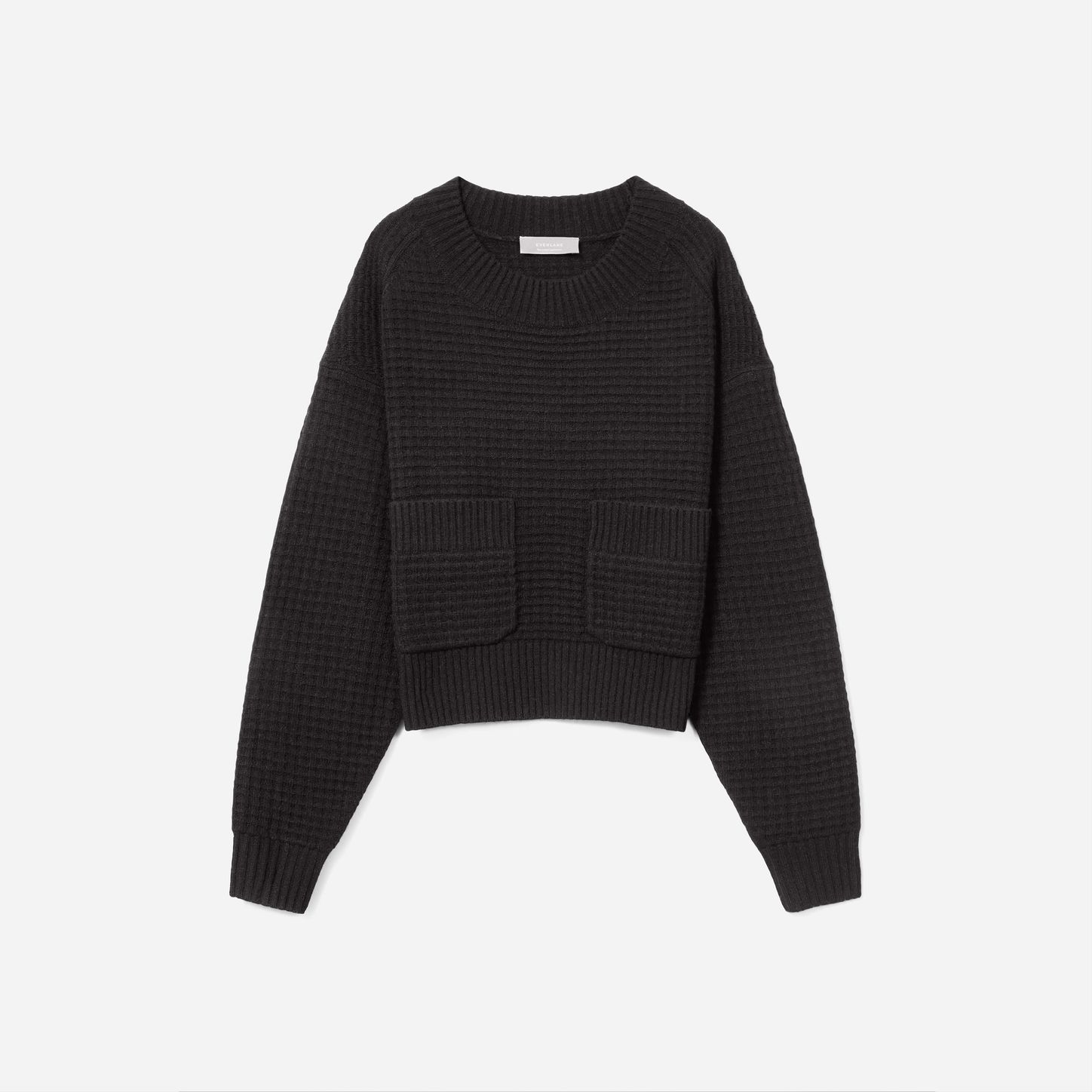 NWT Everlane The ReCashmere Belgian Waffle offers Pocket Pullover Sweater