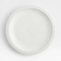 Crate & Barrel Villa White Stoneware Dinner Plate