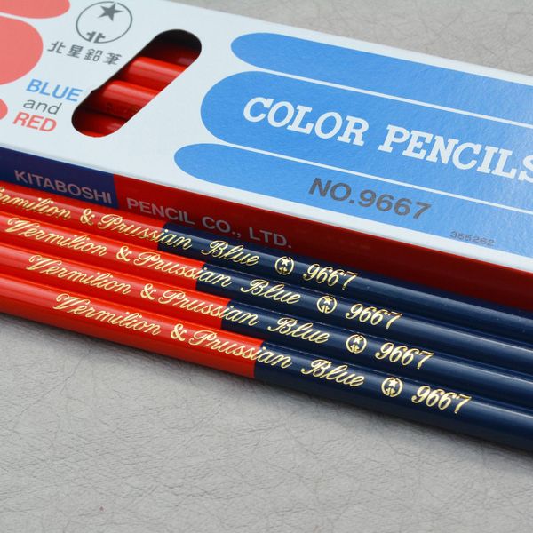 Kitaboshi 9667 Red and Blue Marking Pencils (12-Pack)