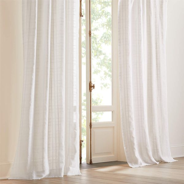 CB2 Madwas European Flax Curtain Panel