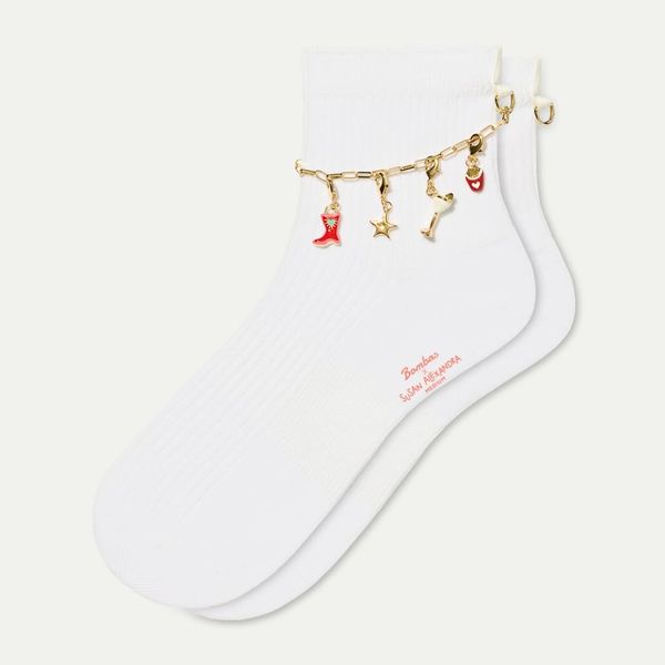 Bombas x Susan Alexandra Charms and Anklet Quarter Socks