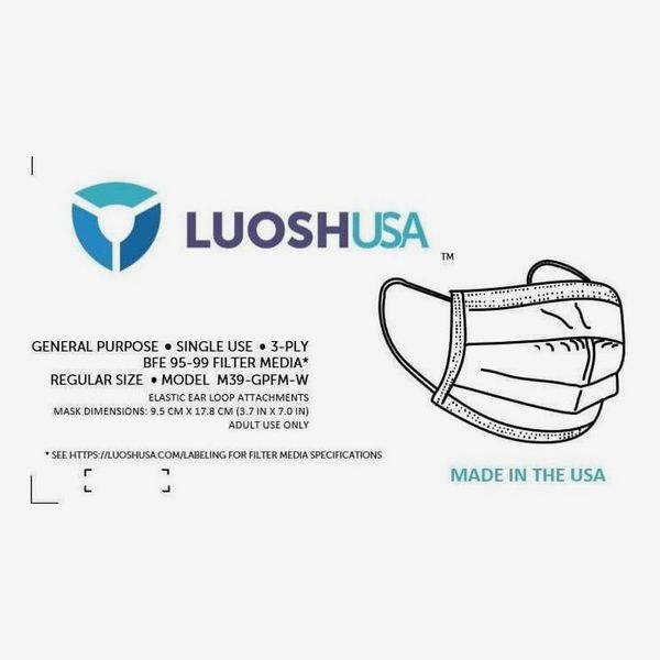 Luosh USA Face Masks, 50-Pack