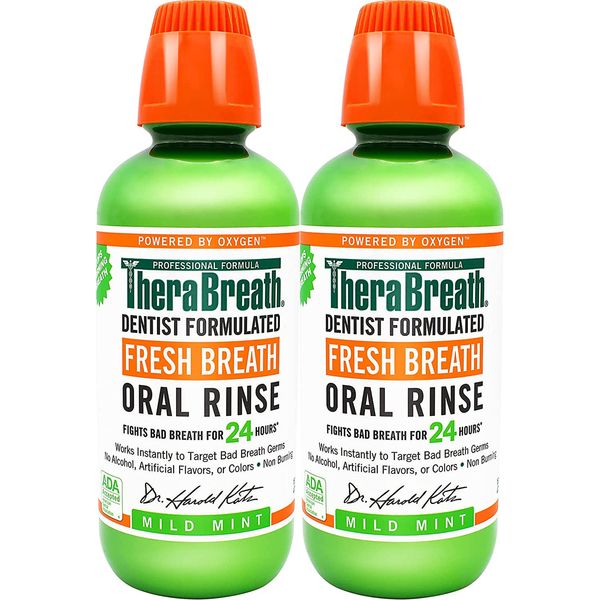 The Breath Co Fresh Breath Oral Rinse - 500 ml, Mild Mint - 2 Pack : . co.uk: Health & Personal Care