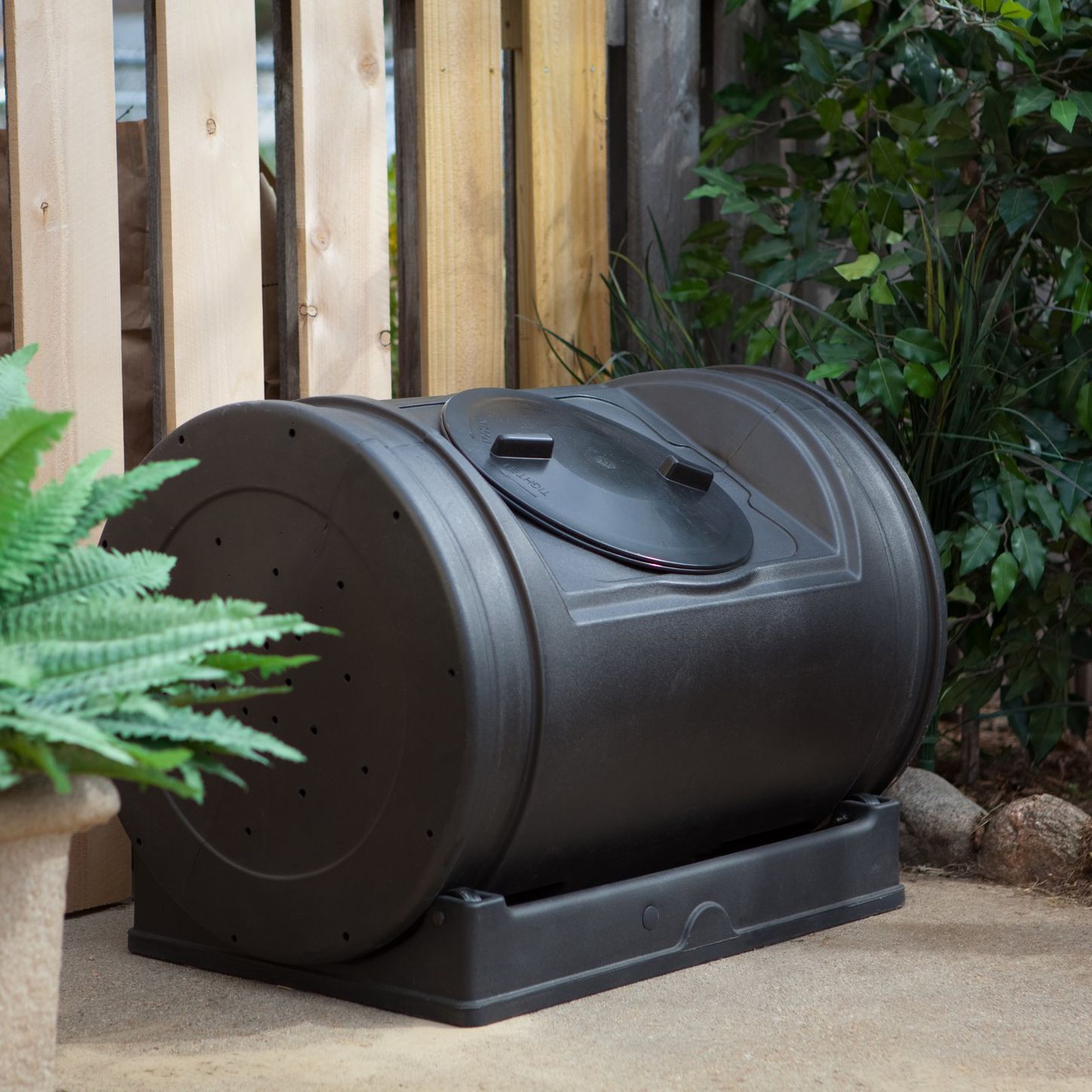 Euecodom 43 Gallon Outdoor Compost Tumbler Bin Garden Rotating Composter Dual Rotating Chamber Compost Bin 