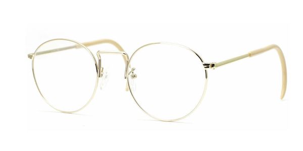 Nuni Classic Metal Wire Frame Round Eyeglasses Small Size 