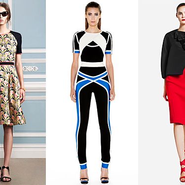 From left: new resort looks from Jason Wu, Hervé Léger, and Donna Karan.