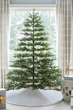 King of Christmas Rushmore Fir Artificial Christmas Tree 750 Warm White LED Lights, 7.5 ft