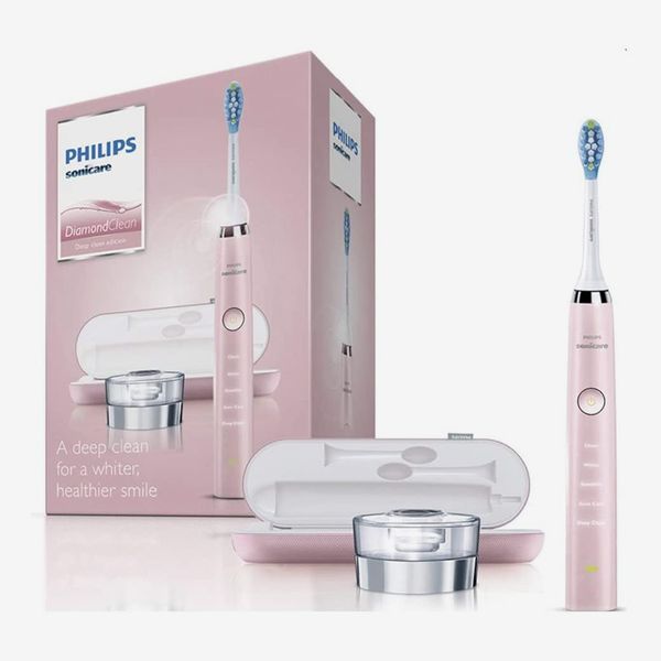 Philips Sonicare DiamondClean Electric Toothbrush, 2019 Edition, Pink (UK 2-pin Bathroom Plug with USB Travel Charger)