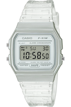 Casio Unisex Digital Clear Jelly Strap Watch 35.2mm