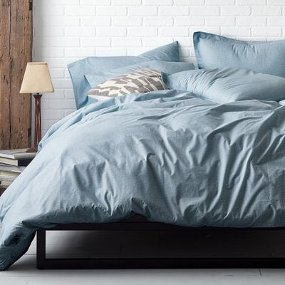 Blue deals gray coverlet