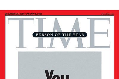 YOU PERSON OF THE YEAR DEC 25 2006 JANUARY 1 2007 TIME COVER PHOTO NOT MAGAZINE 