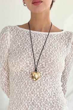 Lisa Says Gah Puffy Heart Necklace