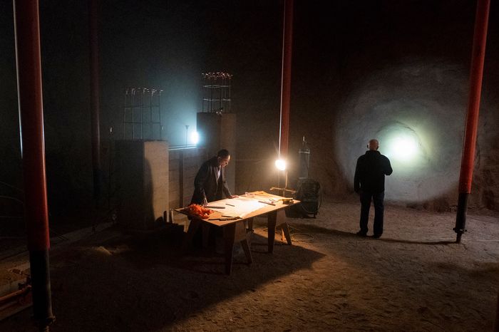 Gus, Mike, and the boulder.