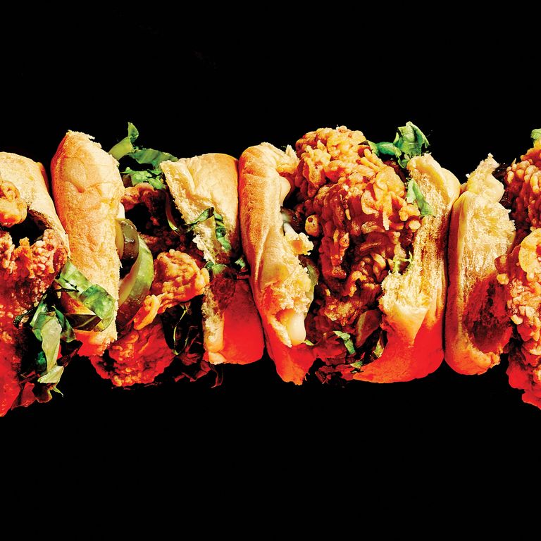 El Cortez’s Chicken Buddies  $11; 17 Ingraham St., nr. Bogart St., East Williamsburg; 347-599-2976  Stephen Tanner’s terrific fried-chicken “sliders” come with lettuce, pickle, mayonnaise, and an overgrown toothpick holding all four of them together like a shish kebab. So, yes, the skewer trendlet has met the fried-chicken-sandwich trendlet.