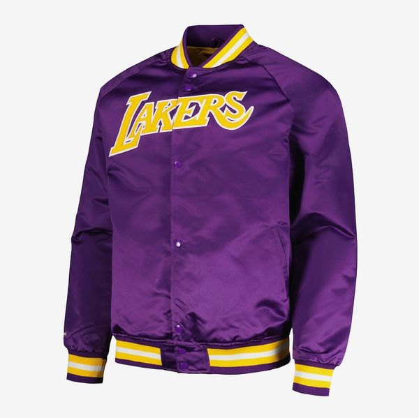 Mitchell & Ness Purple Hardwood Classics Throwback Los Angeles Lakers Jacket