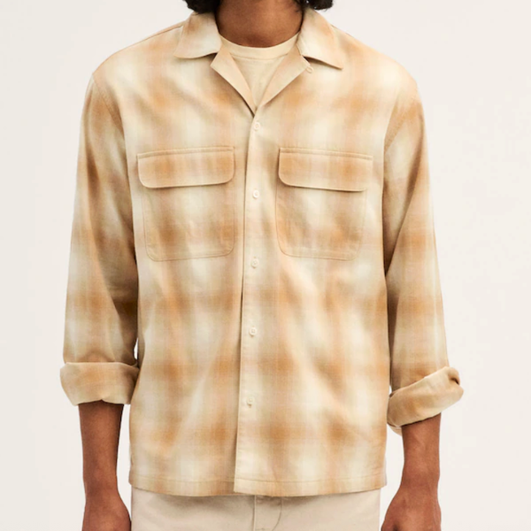 Madewell Camp-Collar Long-Sleeve Shirt in Cotton Blend