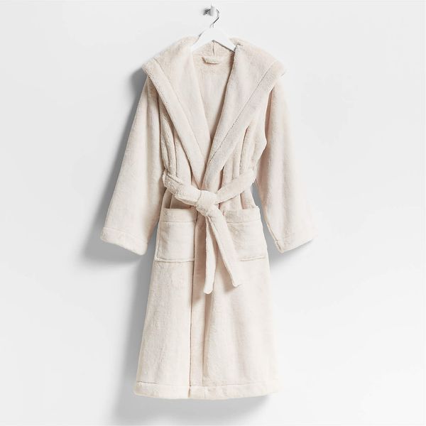 Extra-Large Plush Faux-Fur Calm Beige Bathrobe