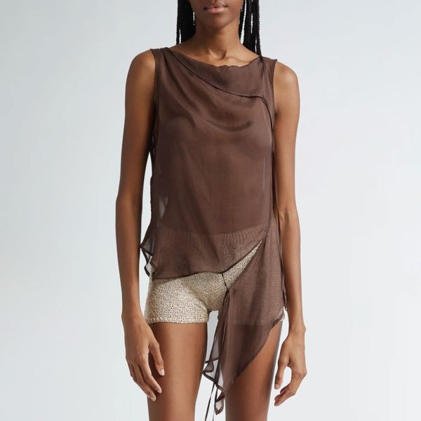 Paloma Wool Sato Asymmetric Silk Top