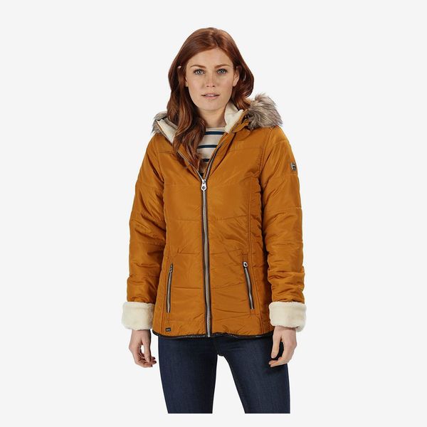 Regatta Women's Whitley Water Repellent & Thermo-guard Insulated Faux Fur Hooded Winter Jacket Baffled/Quilted