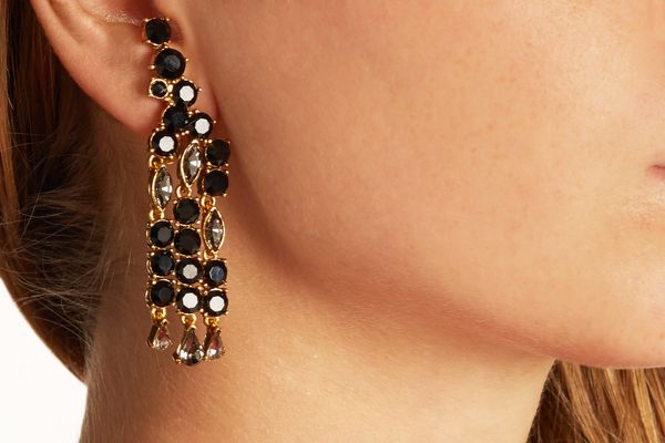 Oscar De La Renta Crystal-Embellished Clip-On Earrings