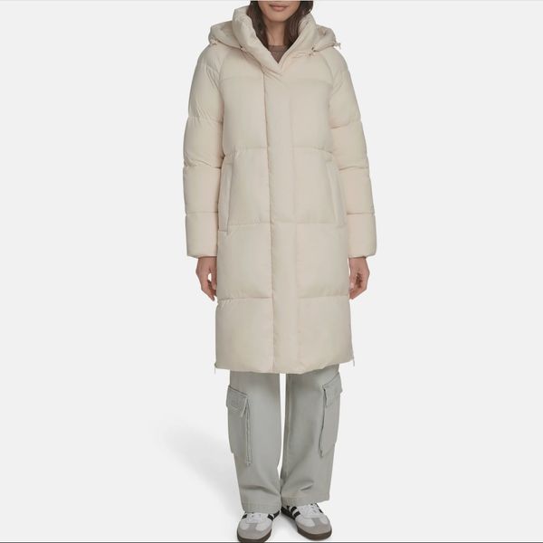 Levi’s Water Resistant Mid Length Hooded Puffer Jacket