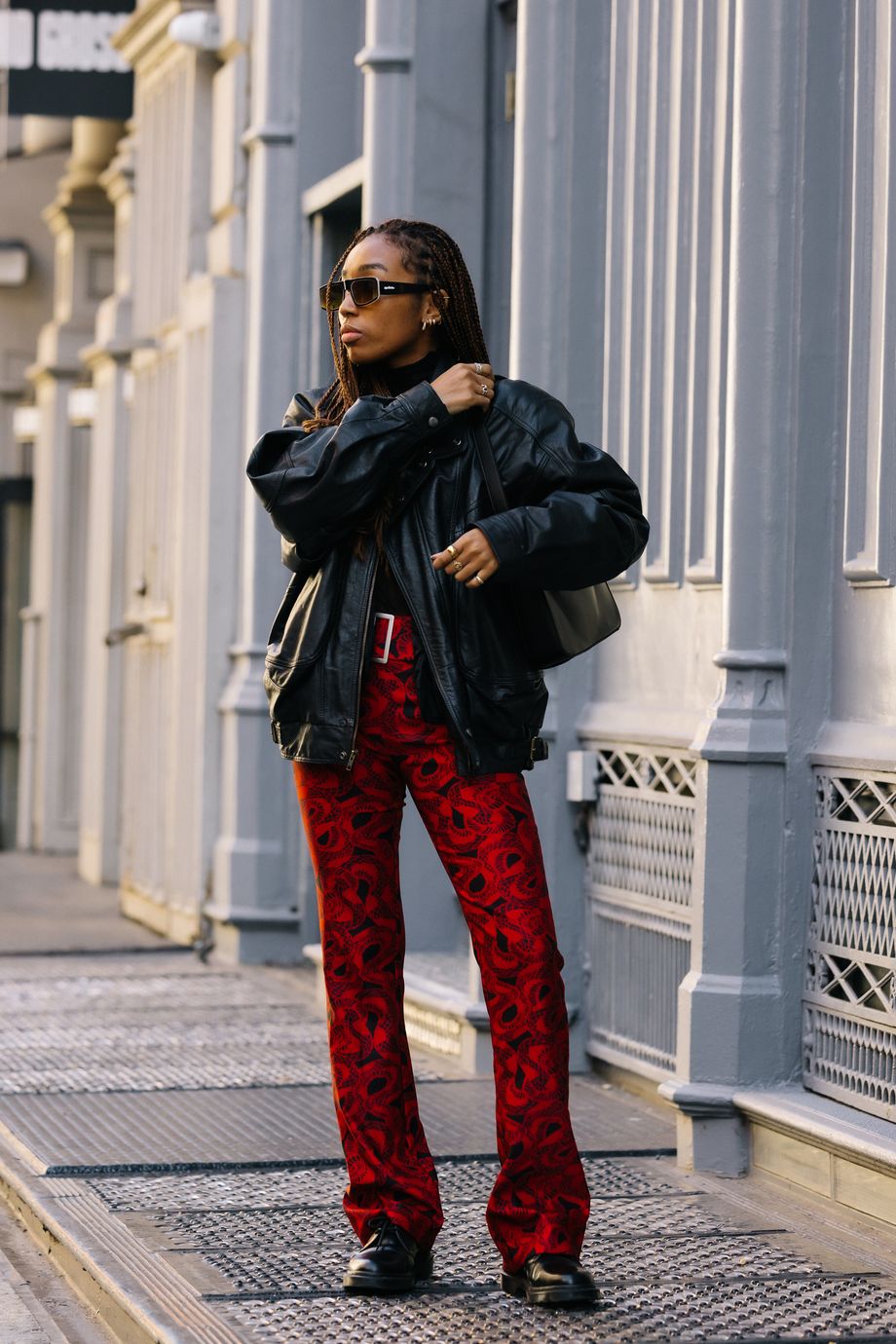 Ethical Style: #NYFW Thrifted Blazer and Leather Pants [DAY 3