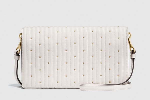 Coach Foldover Crossbody Clutch With Quilting And Rivets