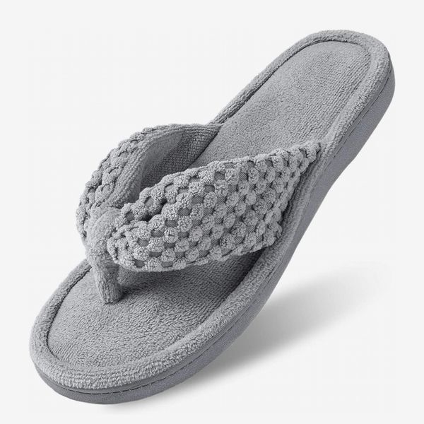 Ladies Women comfy memory foam soft flip flops summer toe post slippers