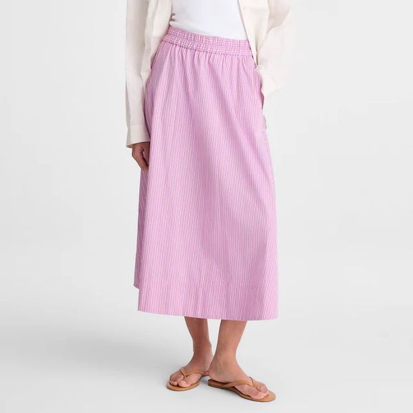 Madewell Midi Circle Skirt in Poplin
