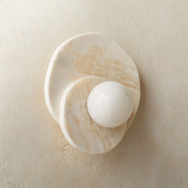 CB2 Astr White Onyx Wall Sconce