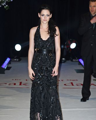 Kristen Stewart attends the UK premiere of The Twilight Saga: Breaking Dawn Part 1 at Westfield Stratford City on November 16, 2011 in London, United Kingdom. 