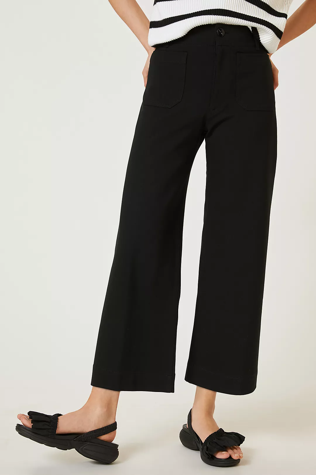 womens black pants with back pockets