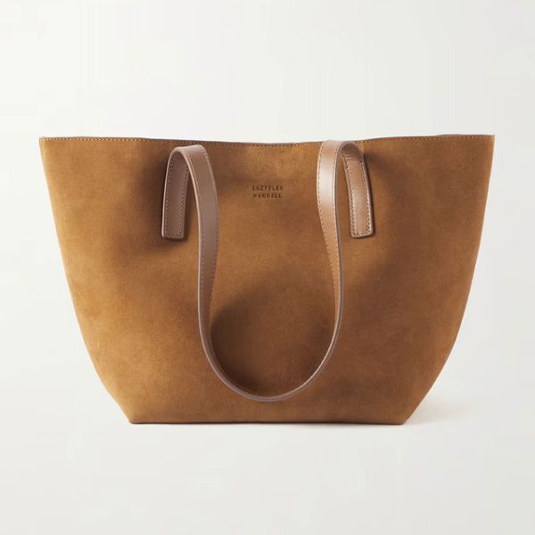 Loeffler Randall Easton Medium Leather-trimmed Suede Tote