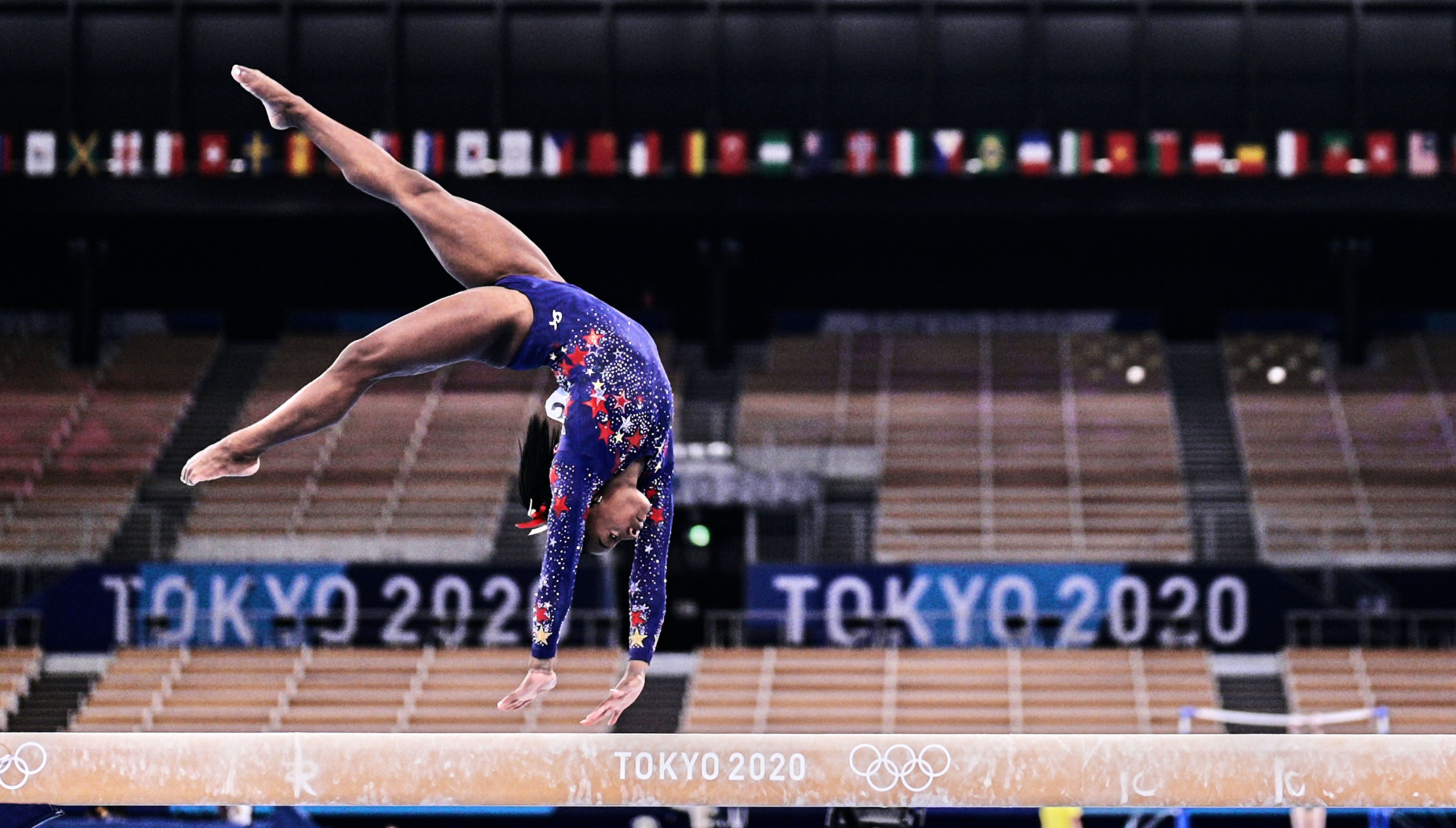 Simone Biles Team Usa Gymnastics Vault Olympic Games GIF