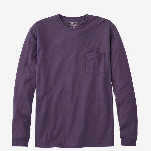 L.L.Bean Men's Carefree Unshrinkable Tee with Pocket