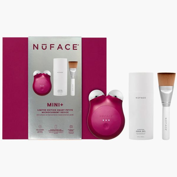 NūFace Mini+ Smart Petite Facial Toning Device in Limited-Edition Velvet Rose